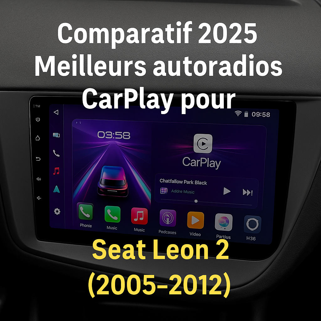 Comparatif 2025 : Meilleurs autoradios CarPlay pour Seat Leon 2 (2005–2012)