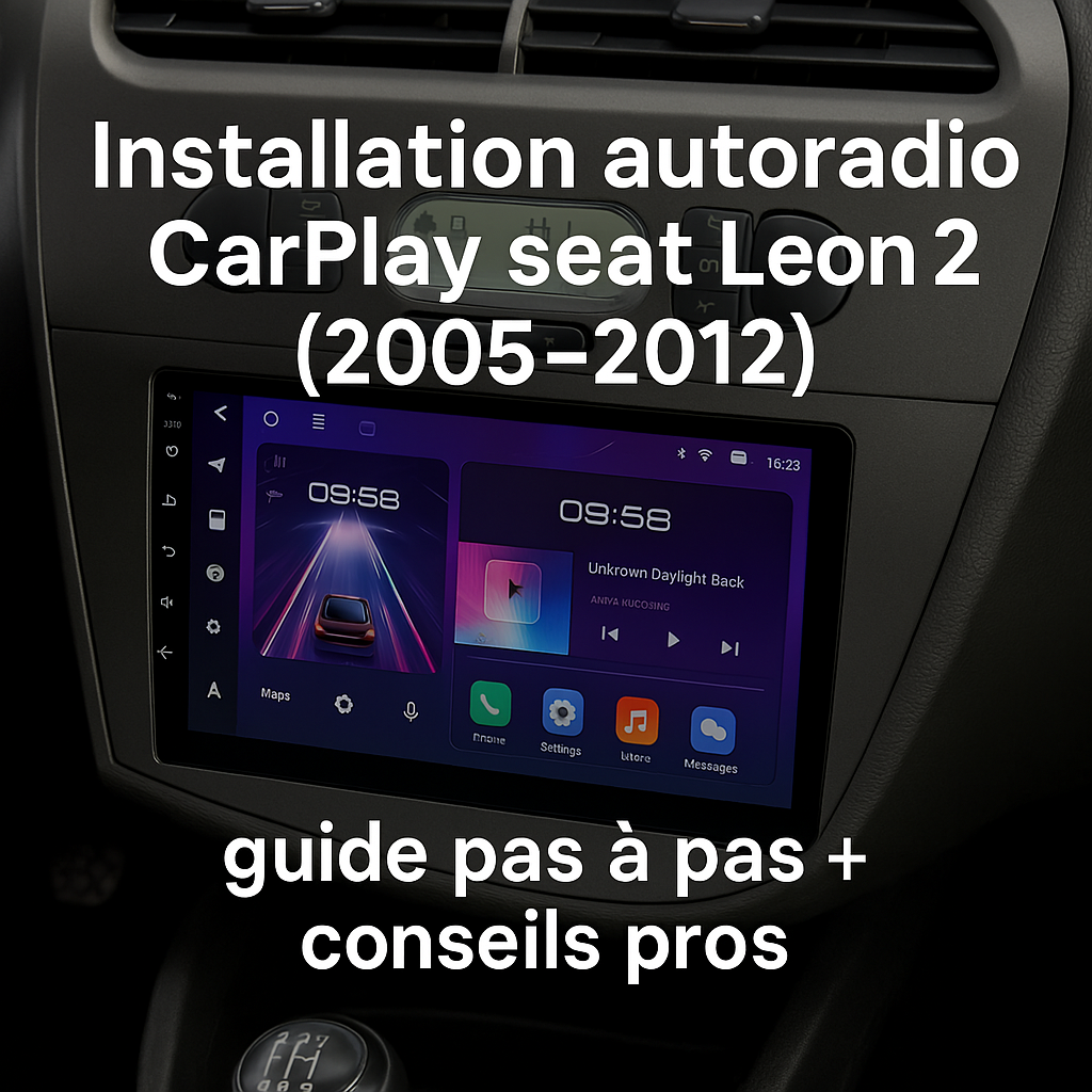Installation autoradio CarPlay Seat Leon 2 (2005–2012) : guide pas à pas