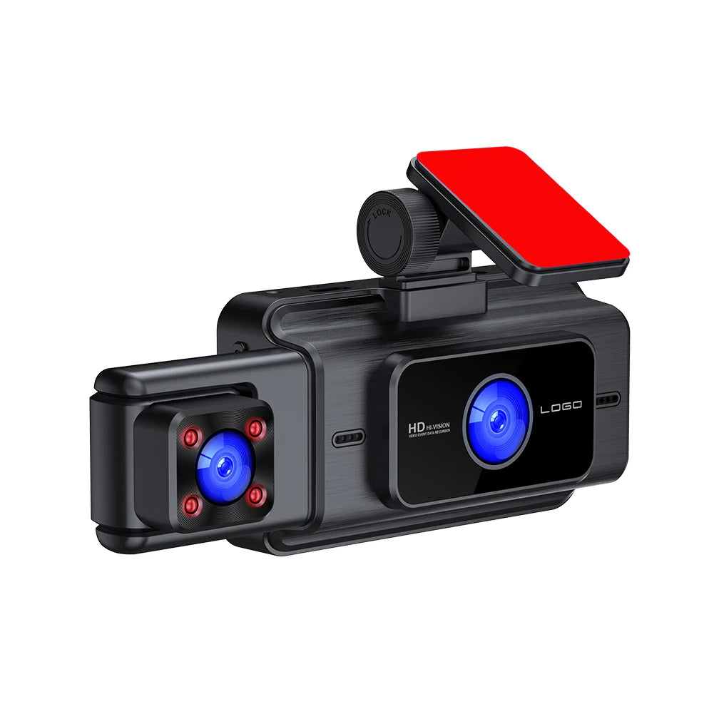 Dashcam voiture 3 caméras WiFi – Vision intérieure + nuit + G-Sensor