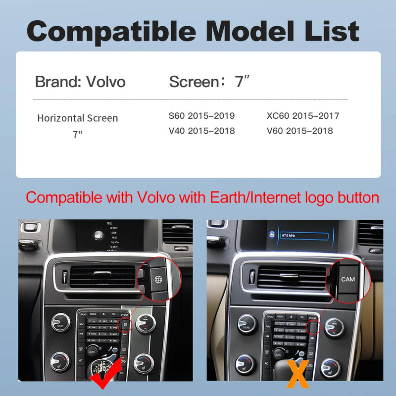 Boîtier CarPlay Volvo S60, V40, V60 et XC60 (2015-2018) – Écran d'origine conservé, sans fil, vue 7