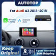 Boîtier CarPlay Audi A3 A4 A5 Q7 (2013-2018) – MMI sans fil, 3 tailles d'écran