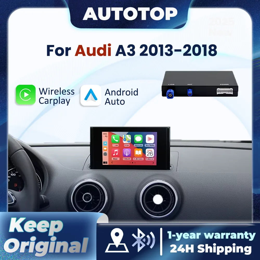 Décodeur CarPlay Sans Fil pour Audi A3 A4 A5 Q7