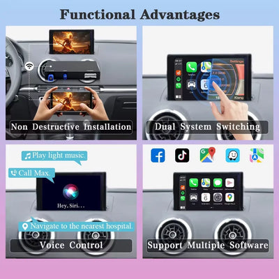 Décodeur CarPlay Sans Fil pour Audi A3 A4 A5 Q7