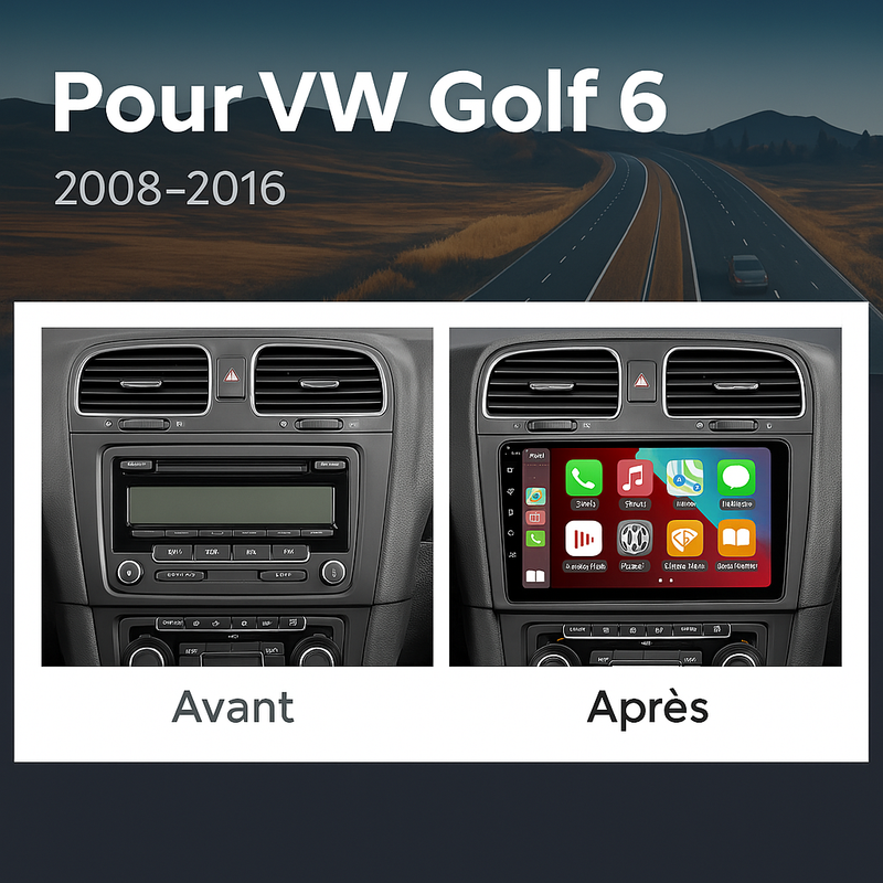 CARPLAY GOLF 6 (2008 - 2016) H6 - Compatible avec - Disponible sur carplay - voiture