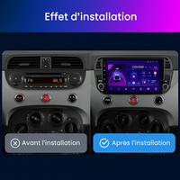 Autoradio CarPlay Fiat 500 (2007-2015) – 6 Go / 128 Go, Caméra de recul incluse, vue 3