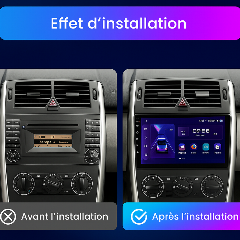 CARPLAY MERCEDES CLASSE A W169 (2004 - 2012) F3 - Compatible avec - Disponible sur carplay - voiture