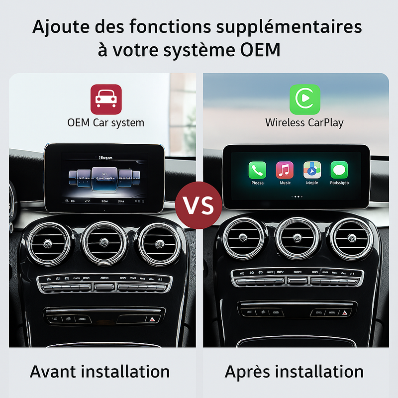 CARPLAY MERCEDES CLASSE A W176 (2013 - 2015) H3 - Compatible avec - Disponible sur carplay - voiture