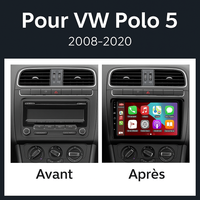 Autoradio CarPlay Volkswagen Polo 5 (2008-2020) – Écran IPS 9 pouces, 2 Go / 32 Go, vue 2