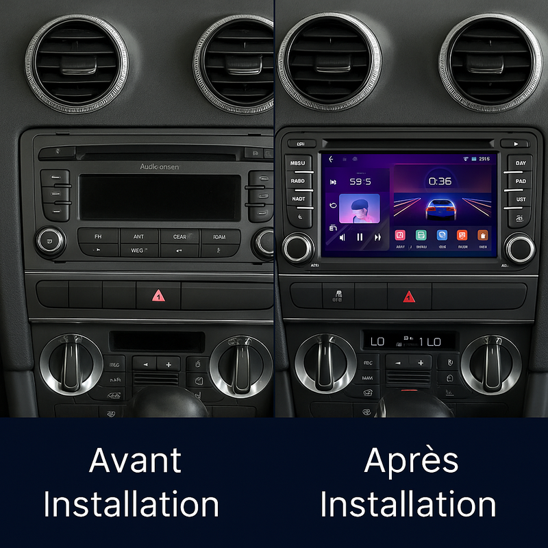 CARPLAY AUDI A3 8P (2003 - 2011) R1 - Compatible avec - Disponible sur carplay - voiture