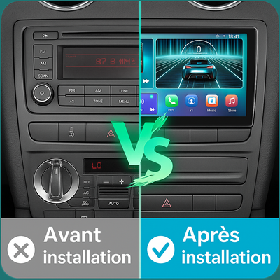 CarPlay New Beetle 2004–2010 6Go+128Go avec écran IPS, GPS, caméra AHD et micro