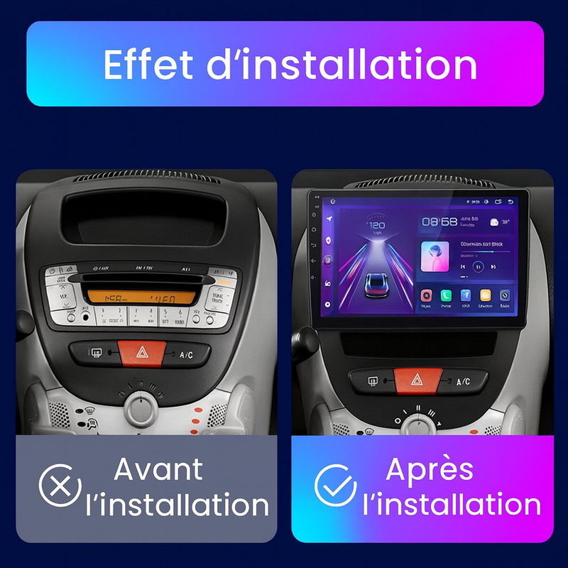 CARPLAY CITROEN C1 (2005 - 2014) Q3 - Compatible avec - Disponible sur carplay - voiture