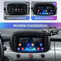 Autoradio CarPlay Fiat 500X (2014-2020) – Écran QLED, Caméra et DVR, vue 2