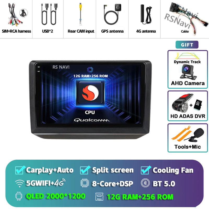 Autoradio CarPlay Skoda Fabia 2 (2007-2014) – Écran QLED, jusqu'à 16 Go + 512 Go, vue 10
