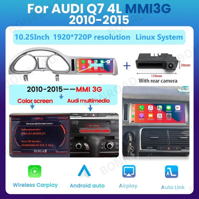 Autoradio pour Audi Q7 4L 2005-2015, Écran 10,25 Pouces, CarPlay