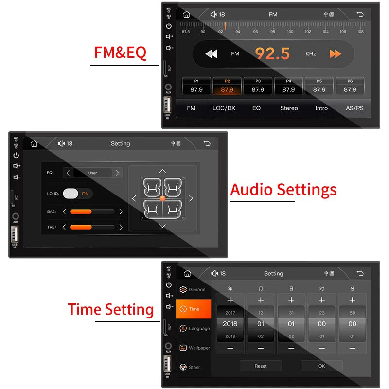 Autoradio CarPlay 1 DIN Universel – Écran 7 Pouces, Filaire, Télécommande, vue 13