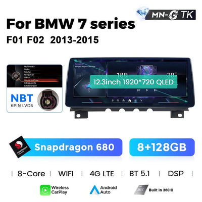 Autoradio Android BMW Série 7 F01 F02 CarPlay Sans Fil