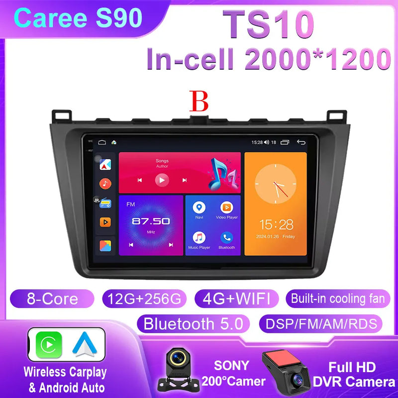 Autoradio CarPlay Mazda 6 GH (2008-2012) – Écran 9 pouces, jusqu'à 12 Go + 256 Go, vue 7