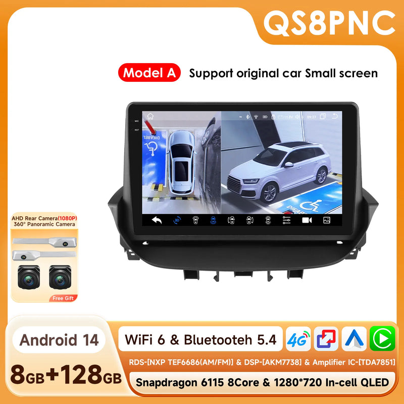 Autoradio CarPlay Renault Laguna 2 (2001-2007) – Écran 9 pouces, sans fil, vue 18