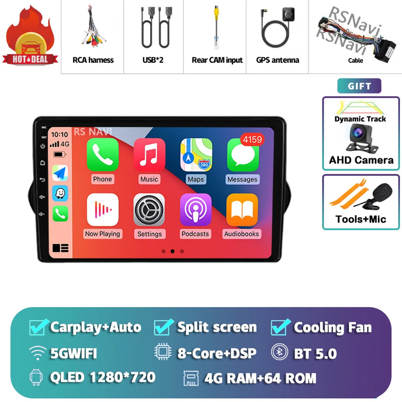 Autoradio CarPlay Fiat Tipo, Egea et Dodge Neon (2015-2018) – Écran QLED, jusqu'à 16 Go + 512 Go, vue 17
