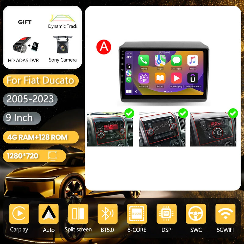 Autoradio CarPlay Fiat Ducato, Peugeot Boxer et Citroën Jumper (2007-2015) – Écran 9 pouces, jusqu'à 16 Go + 256 Go, vue 37