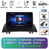Autoradio CarPlay Renault Mégane 2 (2002-2009) – Écran 9 pouces, jusqu'à 16 Go + 512 Go, vue 25