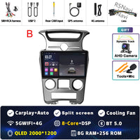 Autoradio CarPlay Kia Carens UN (2006-2012) – Écran 9 pouces, console type B, vue 31
