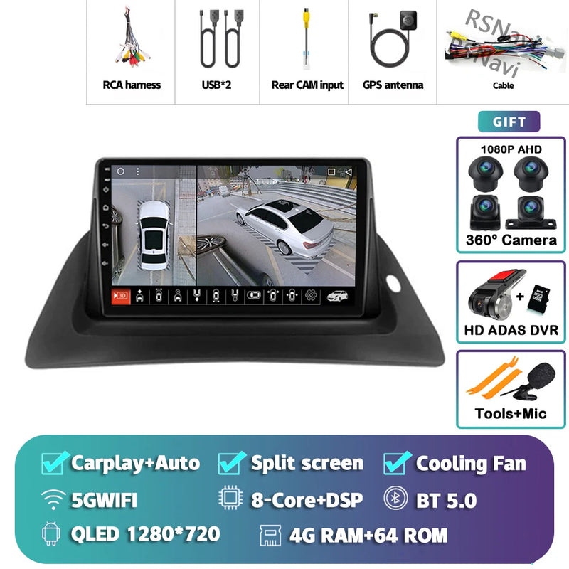 Autoradio CarPlay Renault Kangoo (2009-2018) – Écran 9 pouces, Android 16, jusqu'à 16 Go + 512 Go, vue 46