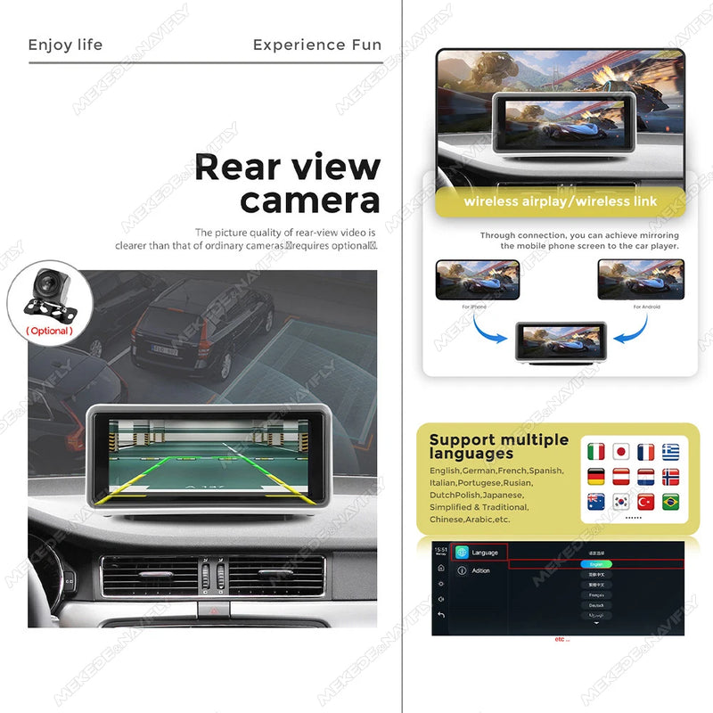 Écran CarPlay Portable Universel – 6,86 ou 10,26 Pouces, Sans Fil, FM et AUX, vue 5