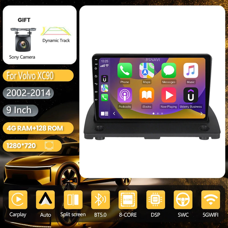 Autoradio CarPlay Volvo XC90 (2002-2014) – Écran 9 pouces, jusqu'à 16 Go + 256 Go, vue 32