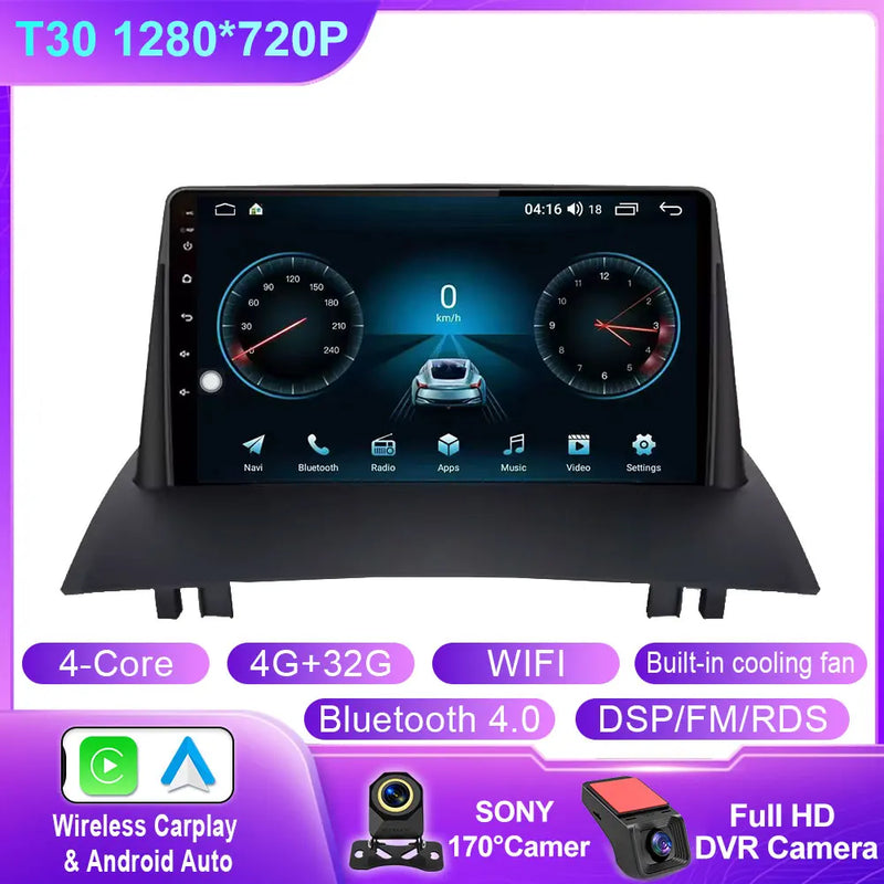 Autoradio CarPlay Renault Mégane 2 (2002-2009) – Écran 9 pouces, option écran 2K, jusqu'à 12 Go + 256 Go, vue 47