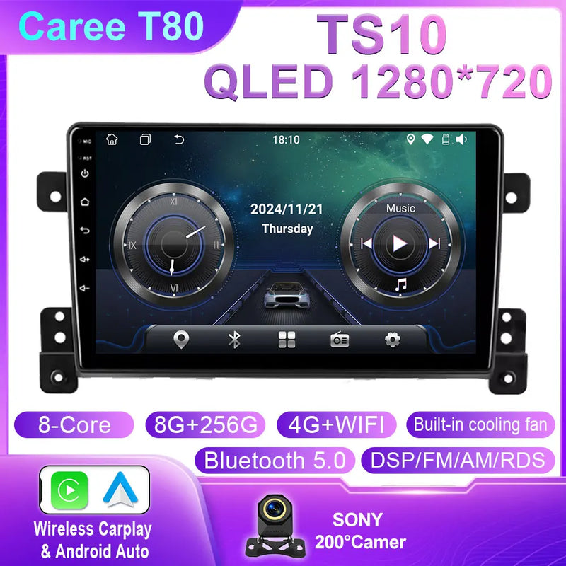 Autoradio CarPlay Suzuki Grand Vitara 3 (2005-2015) – Écran 9 pouces sans fil, 4G, jusqu'à 12 Go + 256 Go, vue 20