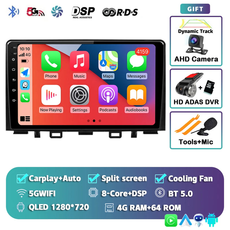 Autoradio CarPlay Kia Rio YB et Stonic (2016-2020) – Écran 9 pouces, jusqu'à 16 Go + 512 Go, vue 50