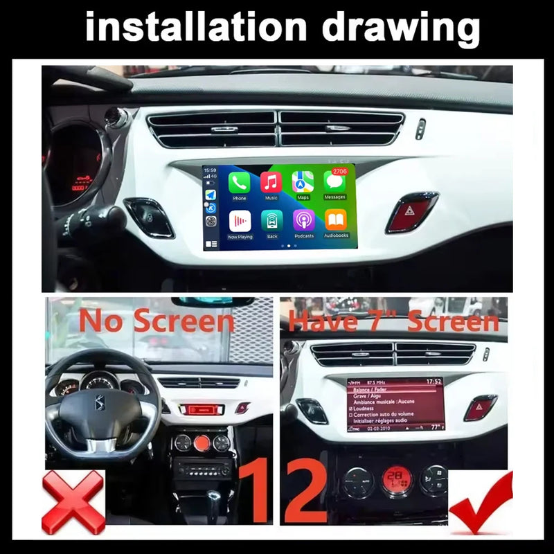 Autoradio CarPlay Citroën C3 et DS3 (2010-2016) – Écran QLED 7 pouces, Android 16, jusqu'à 8 Go + 256 Go, vue 9
