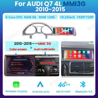 Autoradio pour Audi Q7 4L 2005-2015, Écran 10,25 Pouces, CarPlay