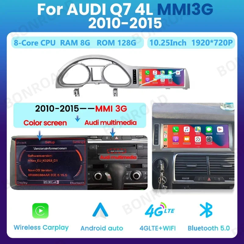 Autoradio CarPlay Audi Q7 4L (2005-2015) – Écran 10,25 pouces, Linux, MMI 2G ou 3G, vue 15