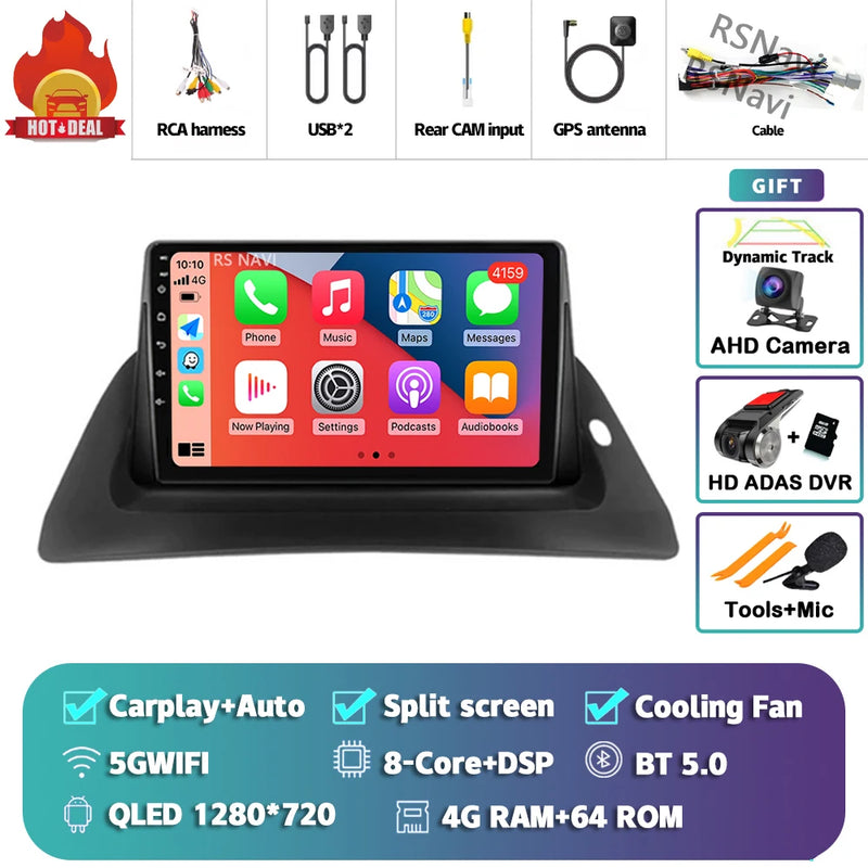 Autoradio CarPlay Renault Kangoo (2009-2018) – Écran 9 pouces, Android 16, jusqu'à 16 Go + 512 Go, vue 39