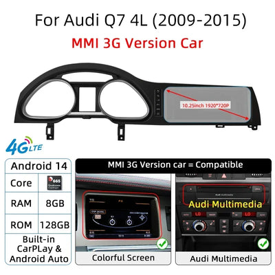 Autoradio Android pour Audi A6 C6 Q7 4L DSP MMI