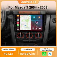 Autoradio CarPlay Mazda 3 (2004-2009) – Écran 9 pouces sans fil, 4G, jusqu'à 12 Go + 256 Go