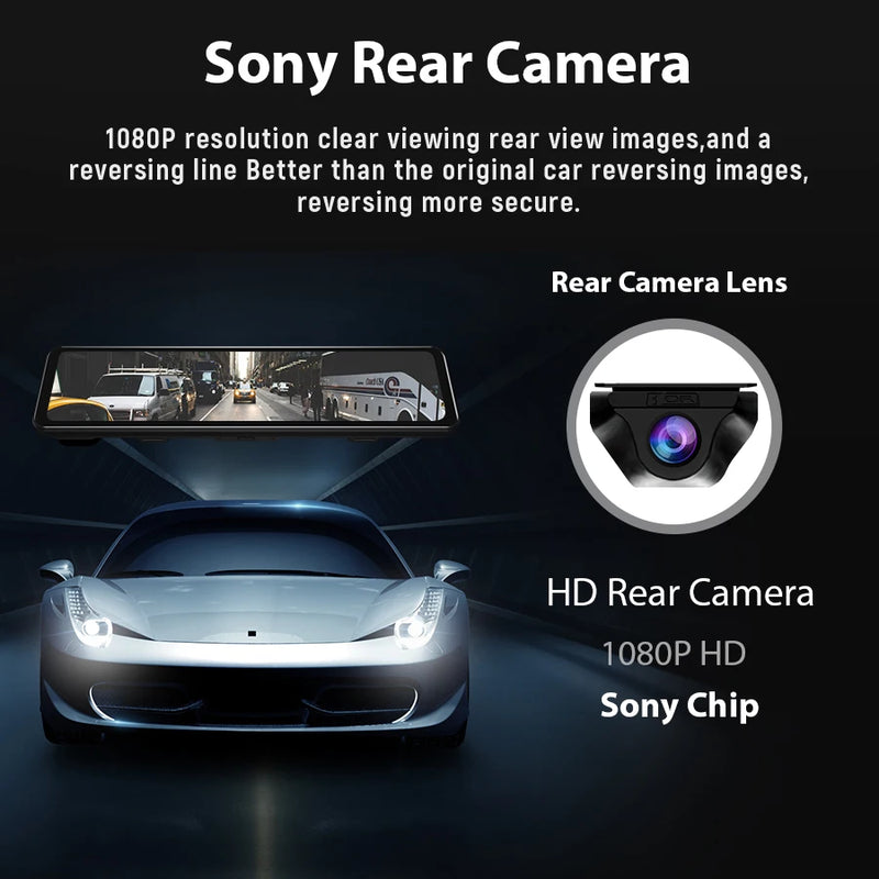 Rétroviseur Caméra 4K Écran Tactile 11,28 Pouces – Caméra Arrière, Wi-Fi 5 GHz, GPS en Option, vue 16