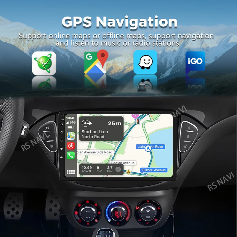 Autoradio CarPlay Opel Corsa E (2014-2019) et Adam (2013-2016) – Écran 9 pouces 2K, jusqu'à 12 Go + 256 Go, vue 5