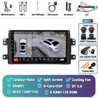 Autoradio CarPlay Suzuki SX4 (2006-2013) – Écran 9 pouces sans fil, jusqu'à 12 Go + 256 Go, vue 34