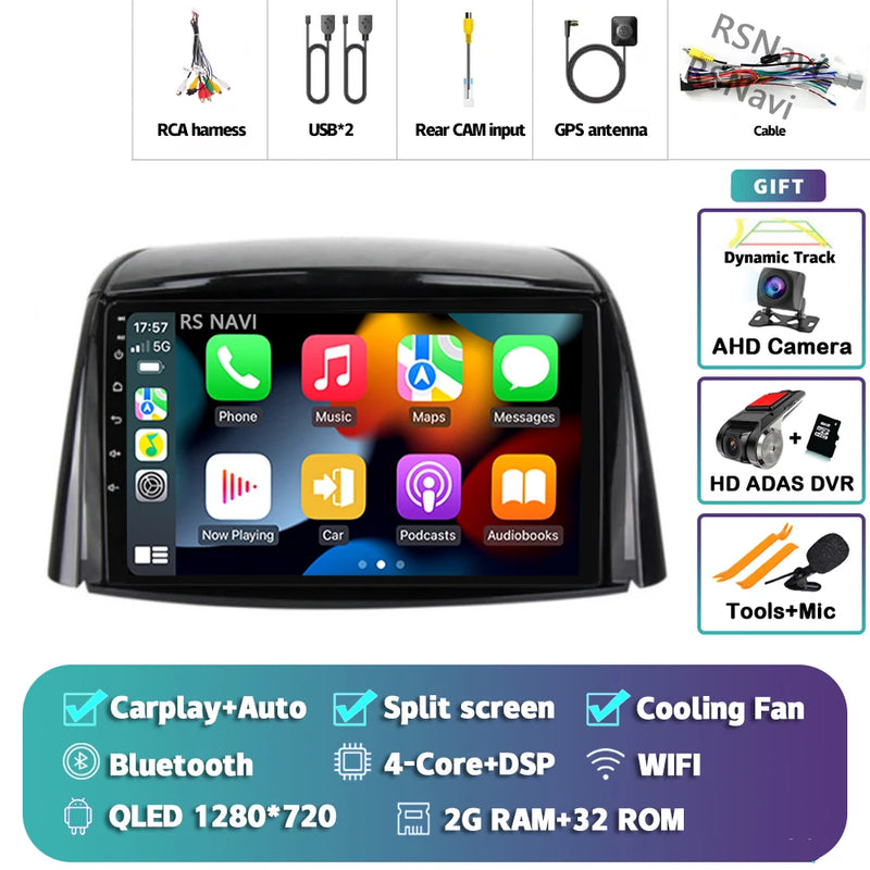 Autoradio CarPlay Renault Koleos (2008-2016) – Écran 9 pouces sans fil, jusqu'à 16 Go + 512 Go, vue 38