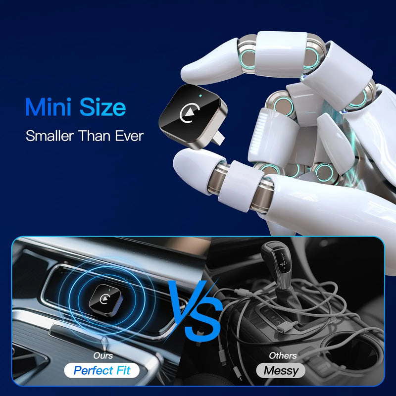 Adaptateur CarPlay Sans Fil Mini – CarPlay et Android Auto, 6 Coloris, Wi-Fi Double Bande, vue 3