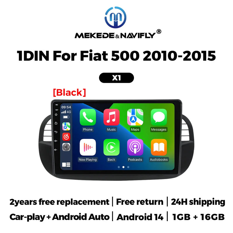 Autoradio CarPlay Fiat 500 (2010-2015) – Écran 9 pouces IPS, Android 14, jusqu'à 2 Go + 32 Go, vue 48
