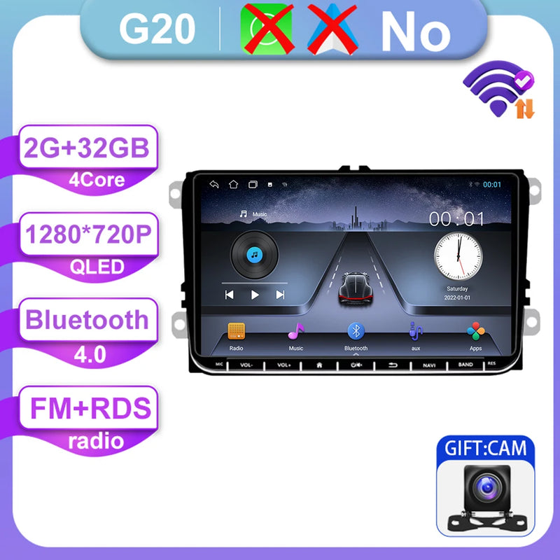Autoradio CarPlay Volkswagen Golf 5, Golf 6, Passat B6, Tiguan – Écran 9 pouces, Android 14, vue 11