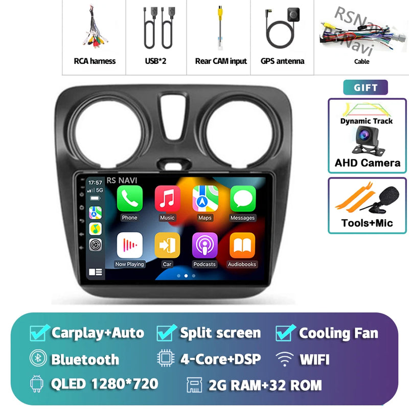 Autoradio CarPlay Renault Lodgy et Dacia Dokker (2012-2021) – Écran 9 pouces, Android 16, vue 7