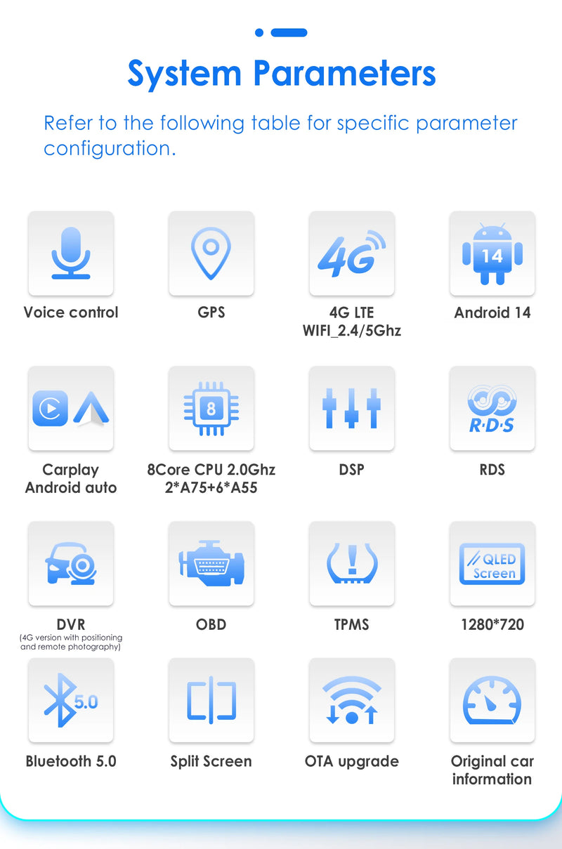 Autoradio CarPlay Renault Scénic 2 (2004-2009) – Écran 9 pouces, climatisation manuelle, vue 2
