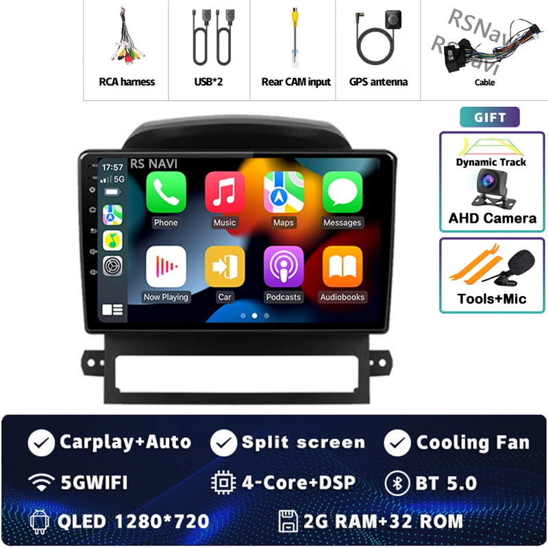 Autoradio CarPlay Chevrolet Captiva (2008-2012) – Écran 9 pouces sans fil, jusqu'à 16 Go + 512 Go, vue 34