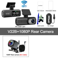 Dashcam 4K Wi-Fi Double Caméra – Écran 1,47 Pouce, GPS en Option, Kit Parking 24 h, vue 23