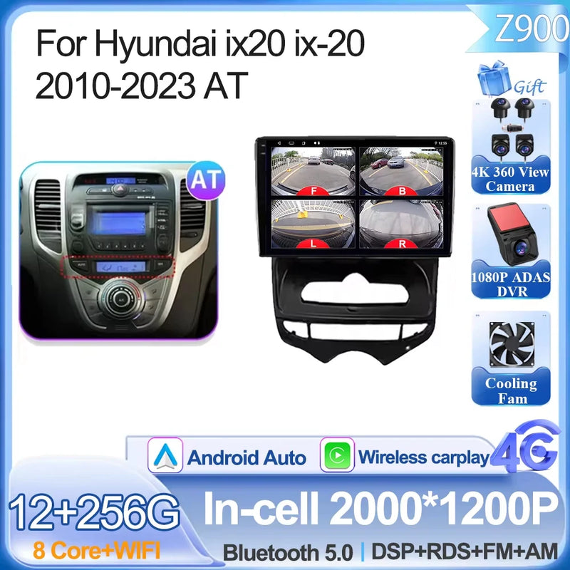 Autoradio CarPlay Hyundai ix20 (2010-2023) – Écran 9 pouces, jusqu'à 12 Go + 256 Go, vue 54